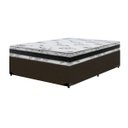 Ver imagem 2 de Cama Base Box Casal Super Confort Suede Marrom + Colchão Casal Super Confort D33 24x138x188