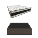 Ver imagem 1 de Cama Base Box Casal Super Confort Suede Marrom + Colchão Casal Super Confort D33 24x138x188
