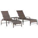 Ver imagem 1 de Kit 2 Espreguiçadeiras Catar e Mesa com Pintura Eletrostática Piscina Jardim Alumínio Trama Original