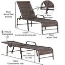Ver imagem 4 de Kit 2 Espreguiçadeiras Catar e Mesa com Pintura Eletrostática Piscina Jardim Alumínio Trama Original