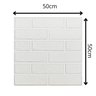 Kit 20 Placas de Revestimento Parede 3D 50x50 Auto Adesivo Tijolinho Branco - 4