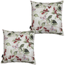 Almofadas Cheias Havana Impermeável Estampa Digital 100% Algodão Borboleta Cereja Vermelha Kit 2 43c - 1