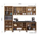 Ver imagem 4 de Cozinha Modulada Compacta 5 Peças com Tampos e sem Pia Isis Luciane Móveis