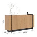 Ver imagem 5 de Buffet Aparador Copacabana 4 Portas Freijó/preto - Colibri