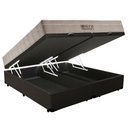 Ver imagem 3 de Cama Box Baú Queen Sintético Bipartido + Colchão Ortobom Airtech Molas Ensacadas 65x158x198