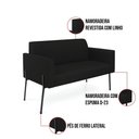 Ver imagem 6 de Sofá Namoradeira e 2 Poltronas Pé de Ferro Preto Marisa Linho D03 - D'Rossi Cor Preto