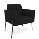 Ver imagem 2 de Sofá Namoradeira e 2 Poltronas Pé de Ferro Preto Marisa Linho D03 - D'Rossi Cor Preto