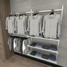 Kit para Closet com 19 Peças Regulável 200x200cm Cor Branco Modelo Clst2B217 - 1