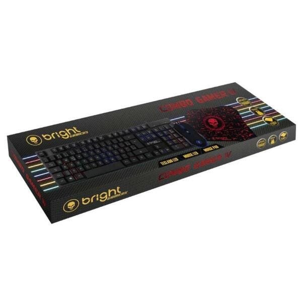 Combo Gamer Teclado Led Mouse Led e Mouse Pad Bright 542 Bright - 5