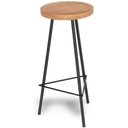 Ver imagem 1 de Banqueta Vall Alta Tampo Mel Base Preta 75cm - 62432