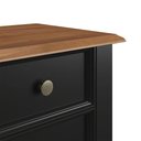Ver imagem 6 de Mesa de Cabeceira Rústica Madeira Maciça 3 Gavetas Preto - Apaixone & Decore