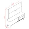 Rack Bancada e Painel para Tv Cronos com Aparador Estoril Jade Oliva – Madetec - 5