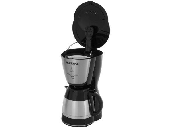 Cafeteira Eletrica Mondial Dolce Arome 24 xicaras C-33JT com Jarra térmica  Inox - Preta - Moveis Linhares