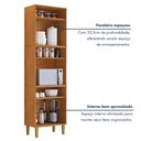 Ver imagem 2 de Paneleiro Lorena 4 Portas 1 Gaveta MDF 60cm Off White Kaiki Móveis