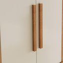 Ver imagem 5 de Paneleiro Lorena 4 Portas 1 Gaveta MDF 60cm Off White Kaiki Móveis