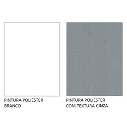 Guarda-roupa Casal 3 Portas de Correr com Espelho Branco/cinza Nobre Madesa - 10