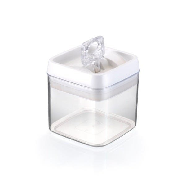 Kit 4 Potes Herméticos Acrílico Quadrado Tampa Pequeno 650ml - 3