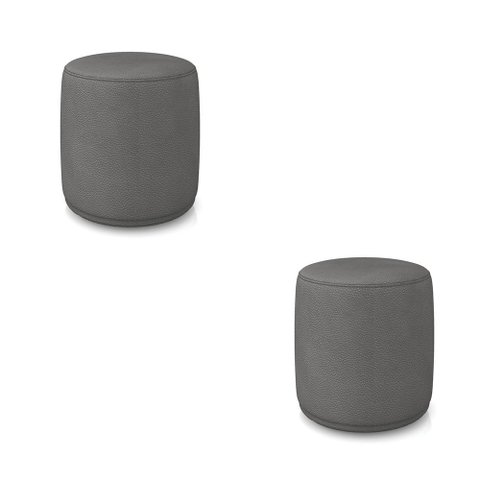 Puff Redondo Orgânico para Sala Kit 2 Malu Sintético M11 - D’Rossi