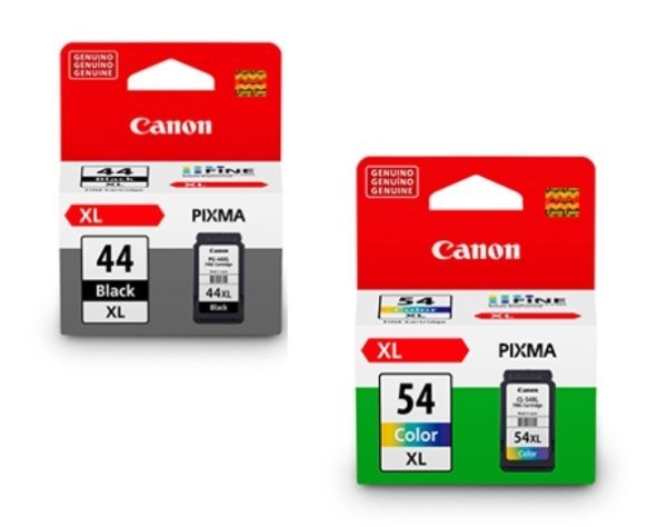 Kit Cartucho Preto e Colorido Canon Pixma E481 - 44xl 54xl