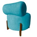 Ver imagem 4 de Poltrona Decorativa Mônaco Suede Azul Turquesa