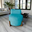 Ver mais imagens de Poltrona Decorativa Mônaco Suede Azul Turquesa