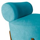 Ver imagem 5 de Poltrona Decorativa Mônaco Suede Azul Turquesa