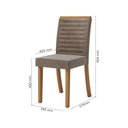 Ver imagem 4 de Conjunto Sala de Jantar Mesa Manu 120cm Tampo MDF e Vidro Canto Reto 4 Cadeiras Tainá