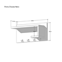 Ver imagem 3 de Porta Chaves Nero Organizador Decoração Casa Branco e Preto