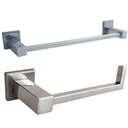 Ver imagem 1 de Kit Acessórios Banheiro Suporte Papel Higiênico e Toalheiro Porta Toalha 30cm Aço Inox Azaléia