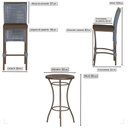 Ver imagem 2 de Mesa Bistrô e 4 Banquetas Roma Marrom Corda Estofado 9 Trama Prata
