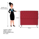 Ver imagem 2 de Kit Cabeceira Calçadeira Liverpool 160cm Queen Vermelho
