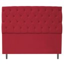 Ver imagem 4 de Kit Cabeceira Calçadeira Liverpool 160cm Queen Vermelho