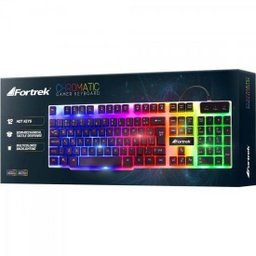 Teclado Gamer Multimídia Semi mecânico CHROMATIC GK-710 Preto com LED Colorido FORTREK - 3