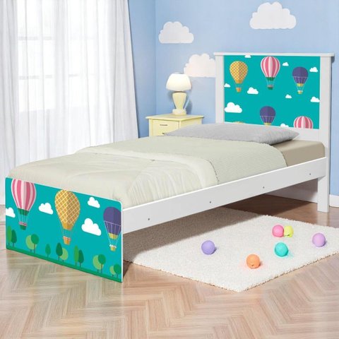 Cama Tema Solteiro Balões no Céu