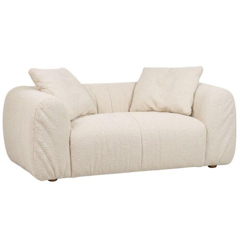 Sofá Sumiê 3 Lugares 180cm Off White Bouclé Nexta Casa