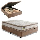 Ver imagem 1 de Cama Box Baú Casal Molas Ensacadas Double Face 138x188x68cm Hellen - Suporta até 120 kg por Pessoa