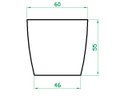 Ver imagem 2 de Vaso Planta 55x60 Trapézio Moderno Polietileno - VINHO BORDO 021