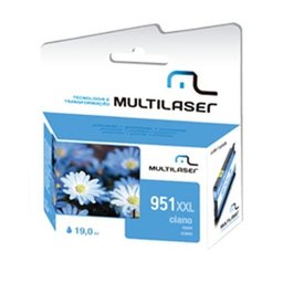 Multilaser Cartucho de Impressora Jato de Tinta 951XXL Ciano CO951 - 1