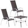 2 Cadeira em Alumínio Garden e Mesa Garden para Area Piscina Varanda Trama Original - 1