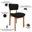 Ver imagem 5 de Kit 04 Cadeiras para Sala de Jantar Cozinha Living Estofada Dara L02 Bouclê Preto - Lyam Decor