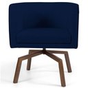 Ver imagem 4 de Kit 2 Poltronas Base Ka Madeira Betina Veludo Azul Marinho