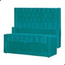 Ver imagem 1 de Kit Cabeceira e Calçadeira Baú Emma Suede Solteiro 90 Cm