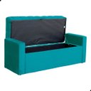 Ver imagem 6 de Kit Cabeceira e Calçadeira Baú Emma Suede Solteiro 90 Cm
