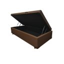 Ver imagem 1 de Cama Box Baú Solteirão Blindado Diversas Cores (88x188x42) - Linhão - Turim Marrom