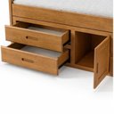 Ver imagem 4 de Cama Solteiro com 04 Gavetas e 01 Porta Funcional de Madeira Maciça - Amêndoa