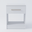 Ver imagem 1 de Mesa de Cabeceira 1 Gaveta 1 Nicho Brent Branco