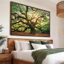 Ver imagem 3 de Quadro Árvore Natureza Carvalho Antigo 153x103 em Canvas
