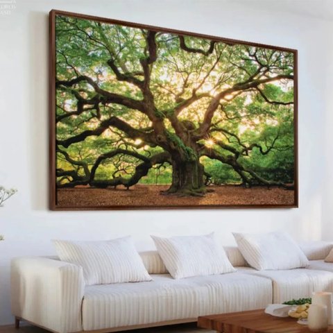 Quadro Árvore Natureza Carvalho Antigo 153x103 em Canvas