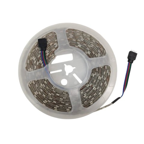 Fita Led SMD 5050 RGB 5 Metros Controle Fonte Fita Dupla Face Decoraçao Iluminaçao Sala Quarto Mesa 