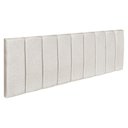 Ver imagem 1 de Cabeceira Painel Queen 1,60m Holanda Linho - Pallazio Cor:Bege